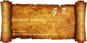 Gelber Kevin névjegykártya